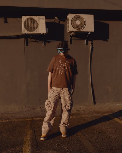Flame Icons T-Shirt - Brown