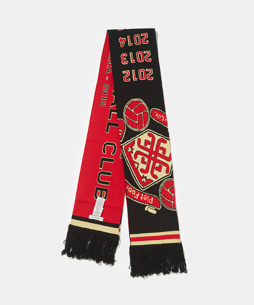 小物 FOOTBALL SCARF PIET F.C. Football Knitted Scarf - Black and Red – Piet
