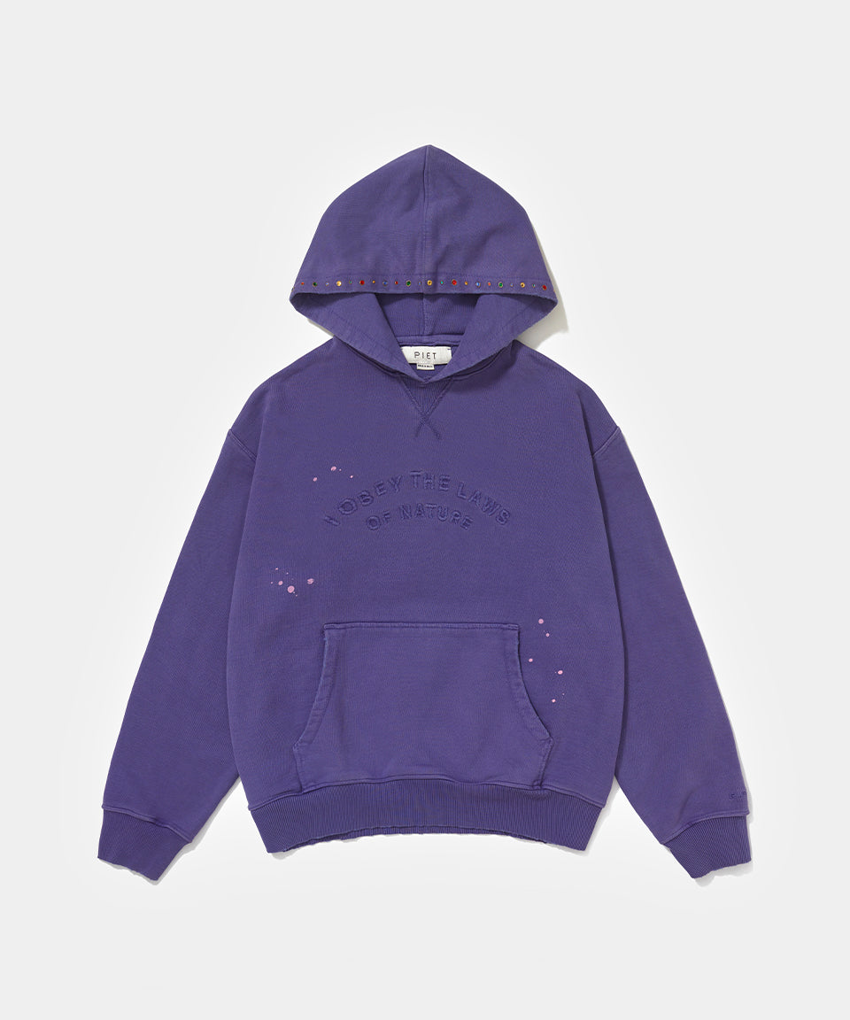 Gems Faded Hoodie 600GSM Purple