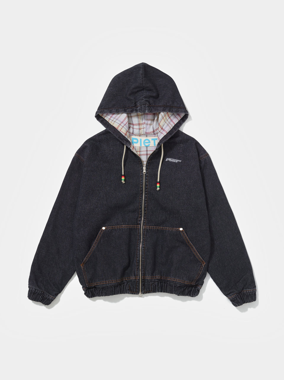 Black Denim Hooded Jacket