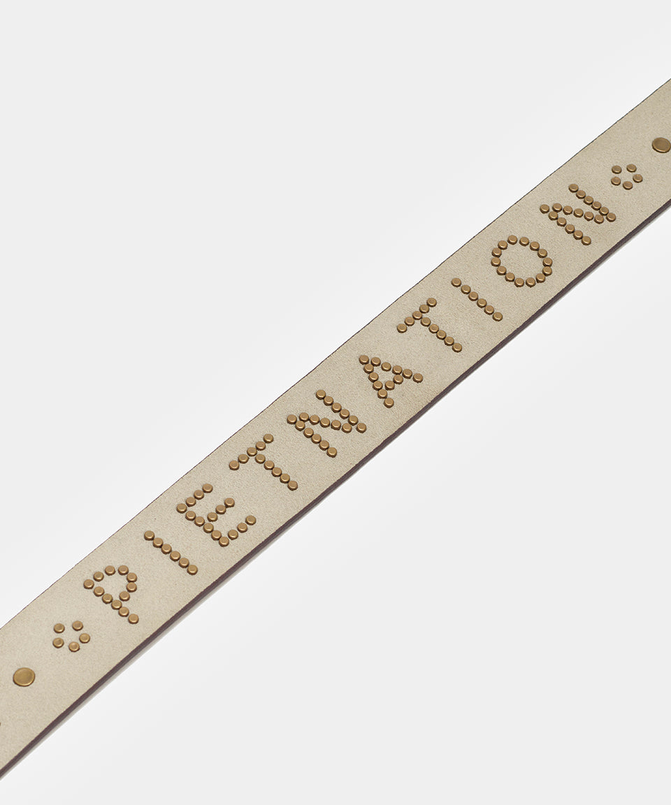 PIET Nation Studded Belt - Bone White