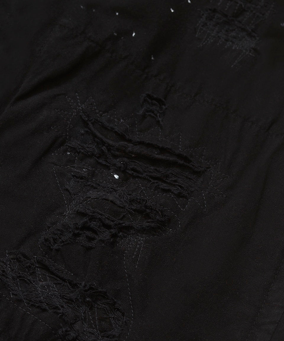 Chino Distressed Pants - Black