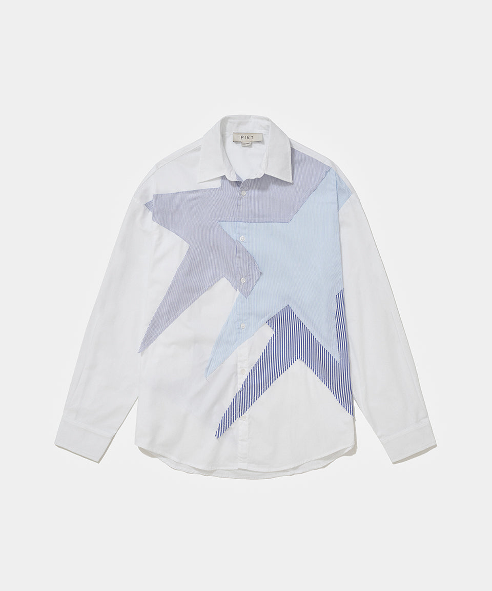 Patched Star Long Sleeve Shirt