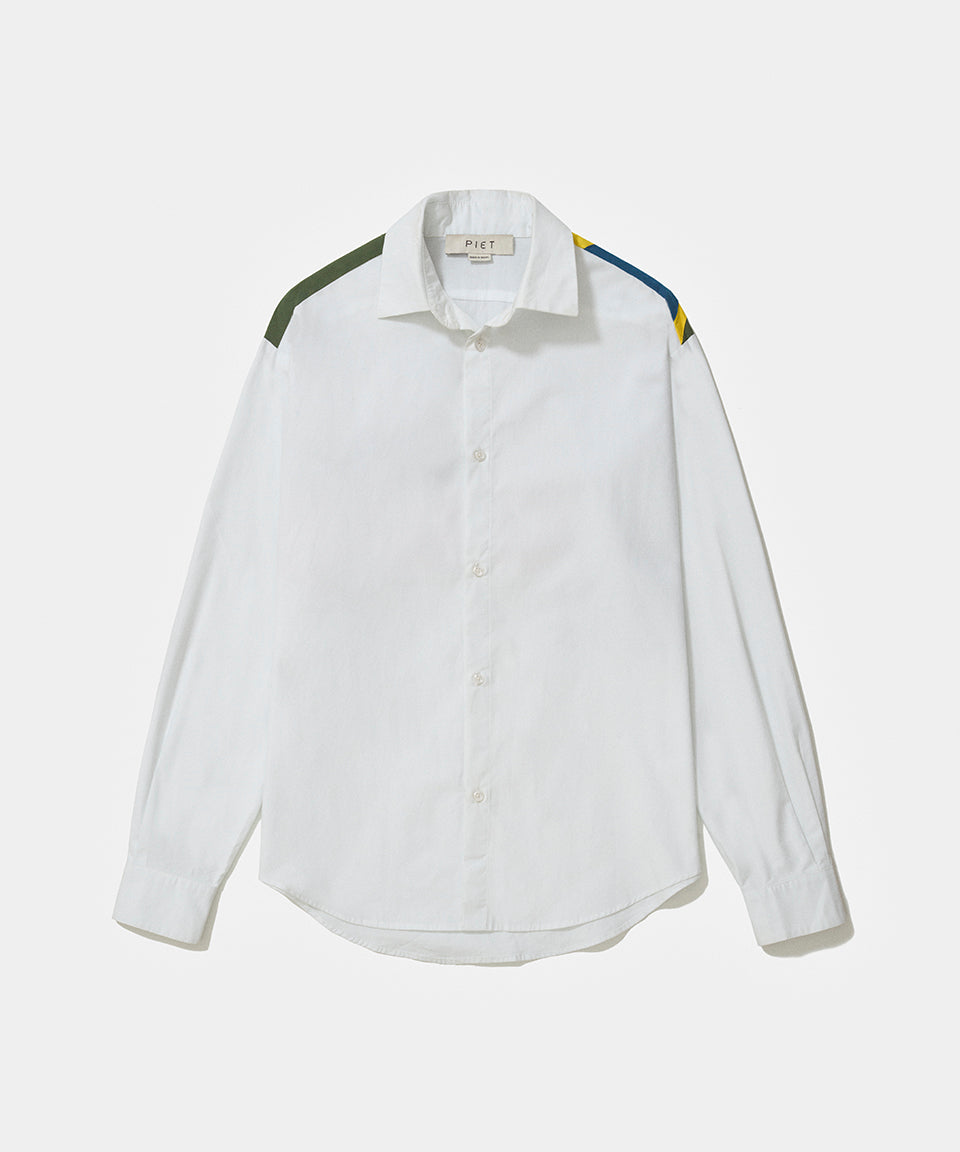 Patched Flag Long Sleeve Shirt