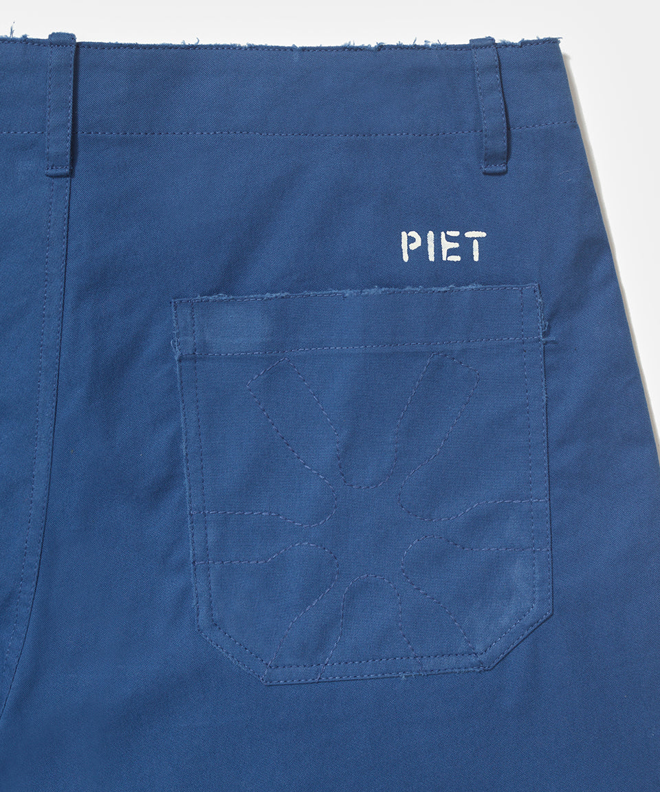 Chino Cross Wide Leg Shorts - Vintage Navy