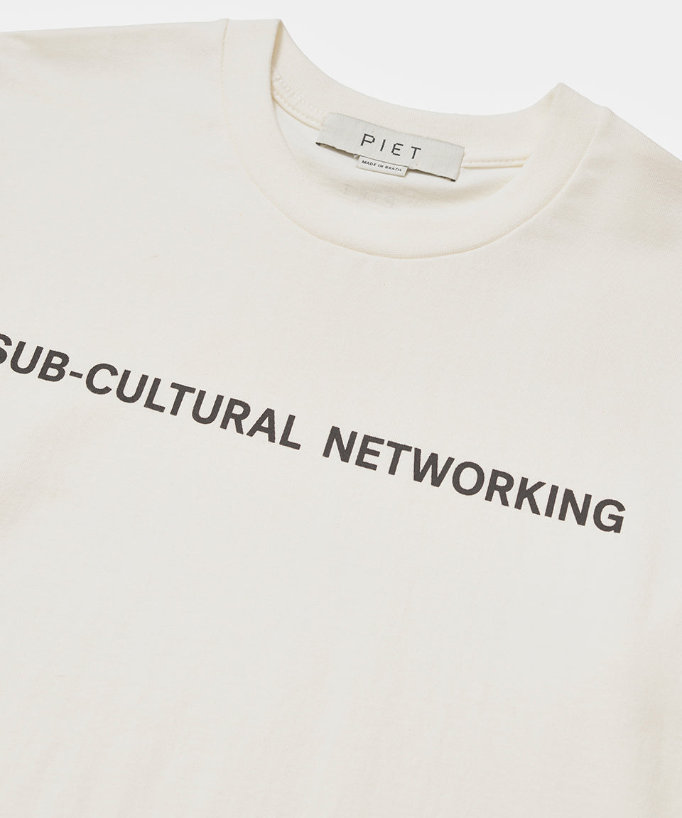 Sub-cultural Networking T-shirt - Bone White