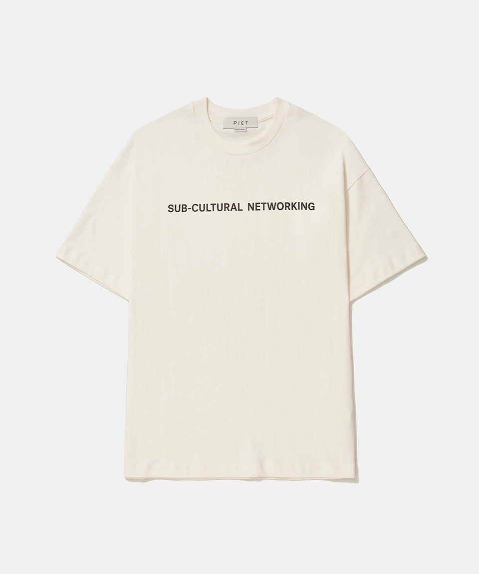 Sub-cultural Networking T-shirt - Bone White