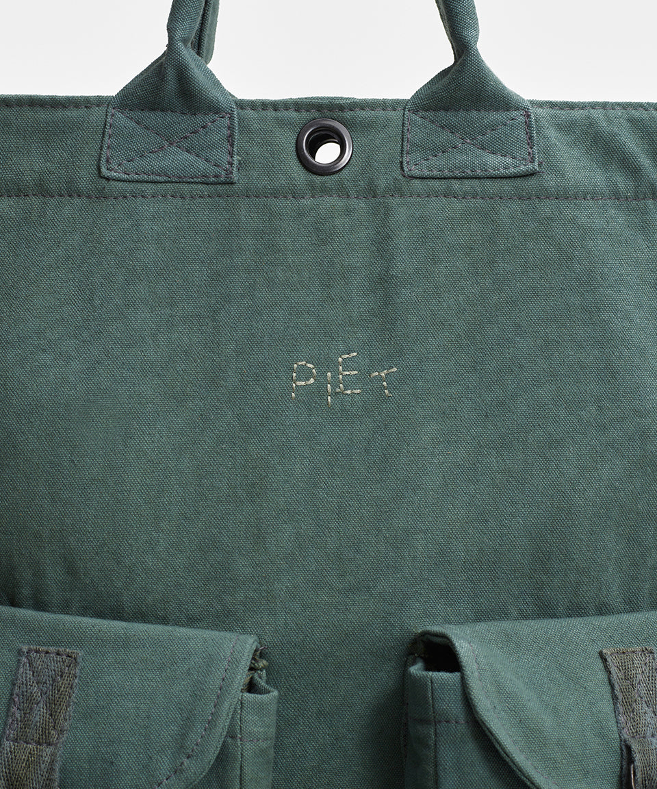 Cargo Canvas Tote Bag - Khaki
