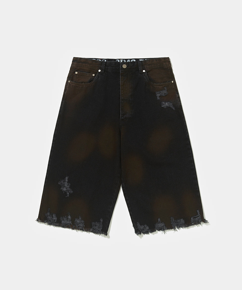 Black Denim Capri Trousers - Black Denim