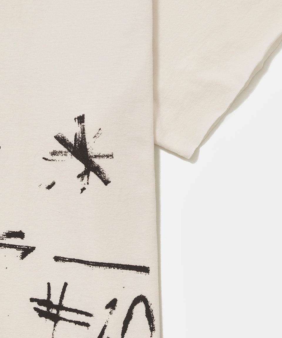 Autographed Raw Edge T-shirt - Bone White