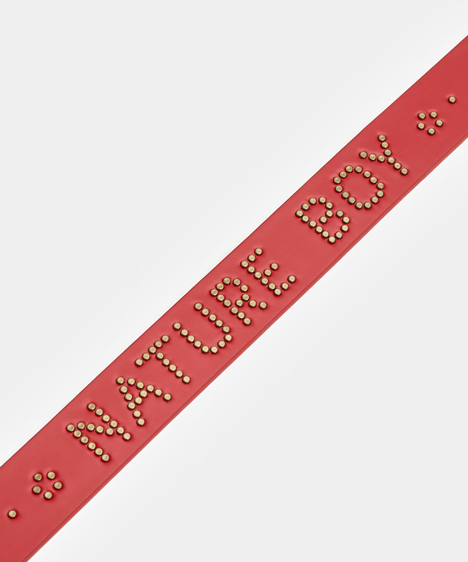 Nature Boy Studded Belt - Red