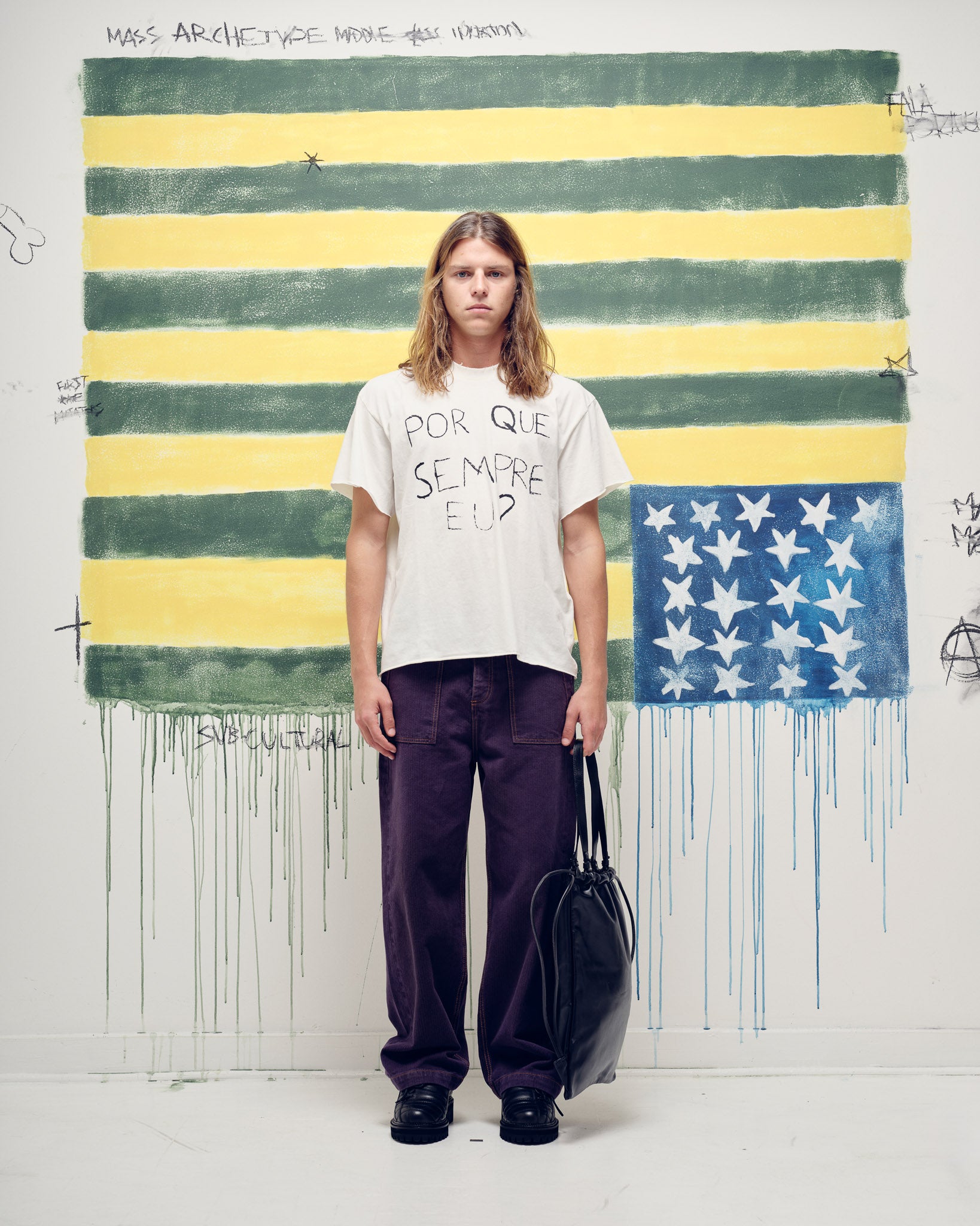 Por que sempre eu? Raw Edge T-shirt Bone White
