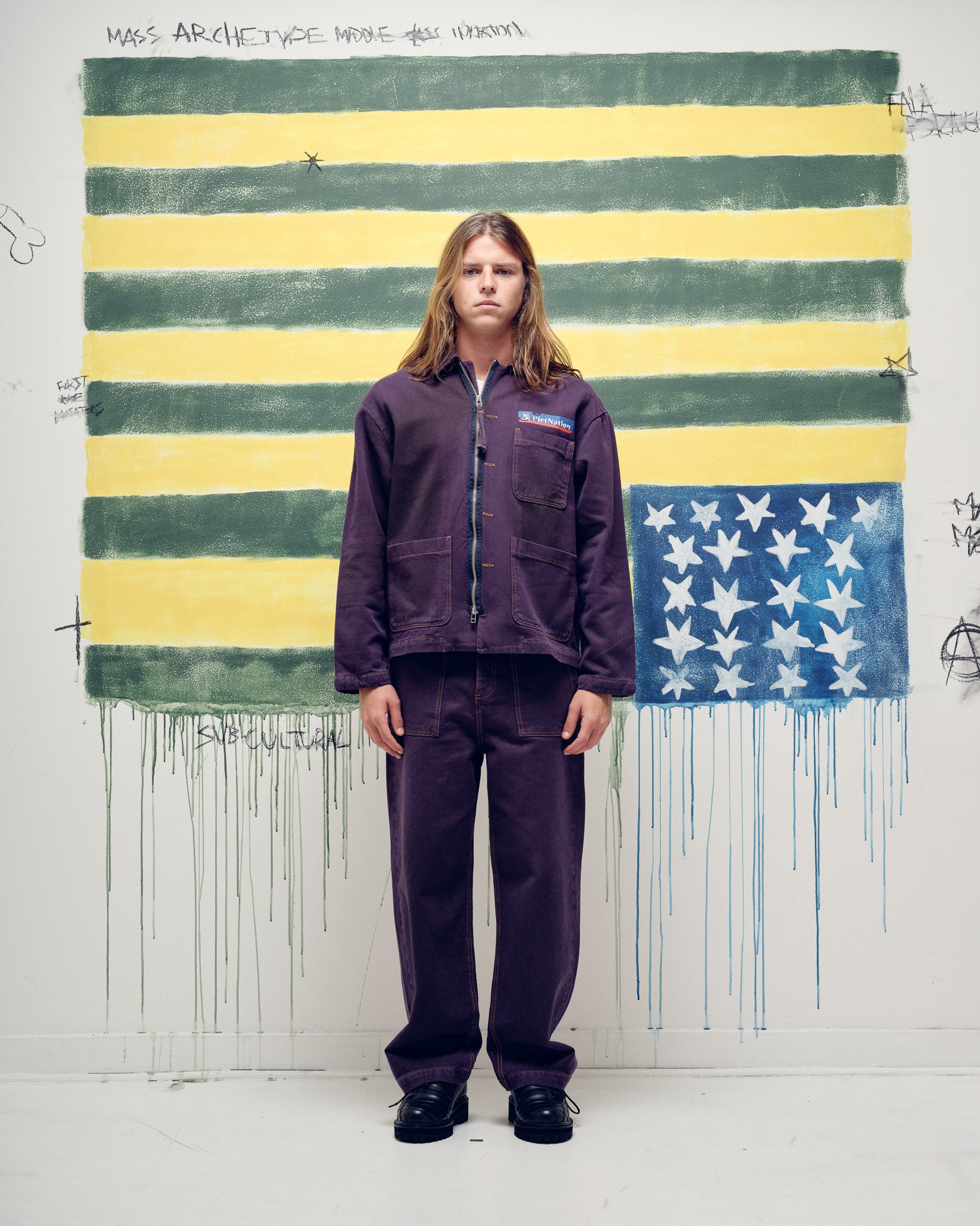 PIET Nation Selvedge Denim Jacket Purple