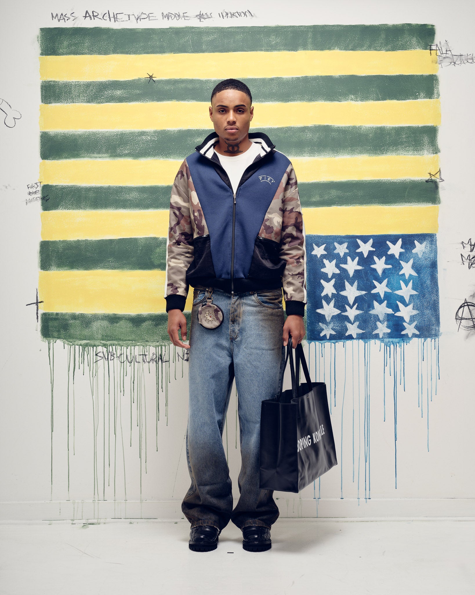 Dirt Stained Oversized Denim Blue