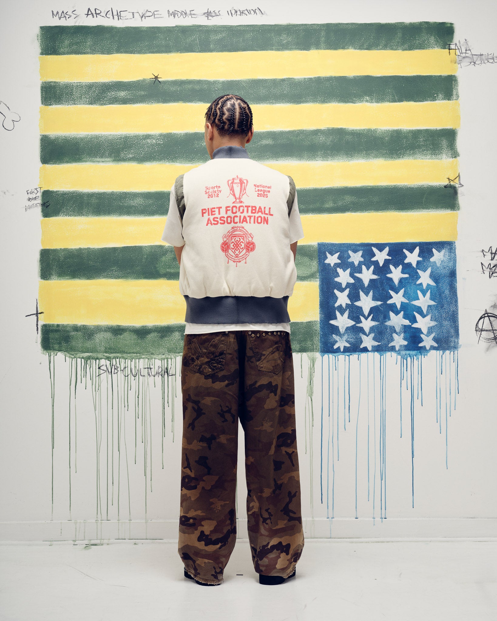 MA-1 Distressed Vest Green