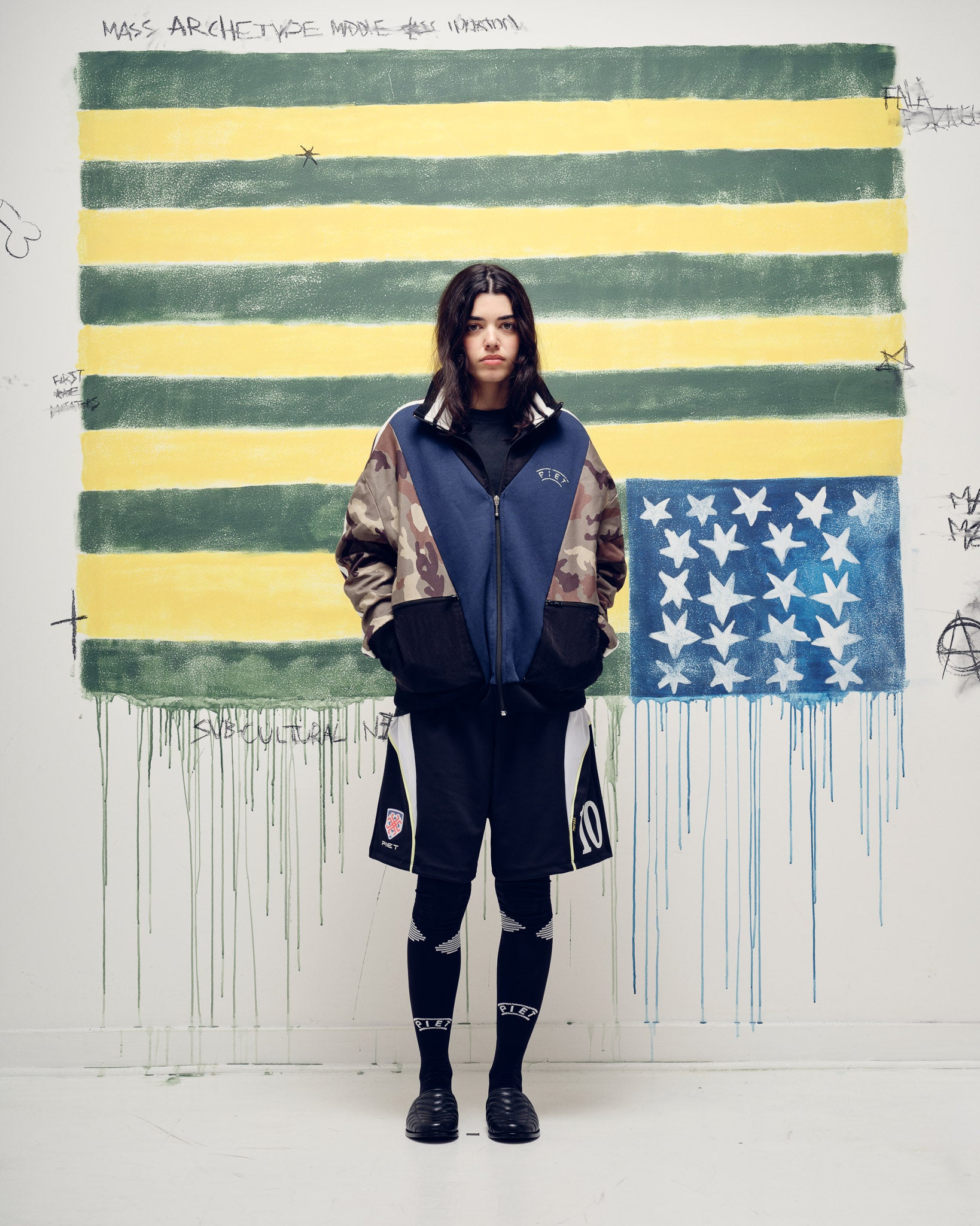 Patchwork Camo Track Jacket