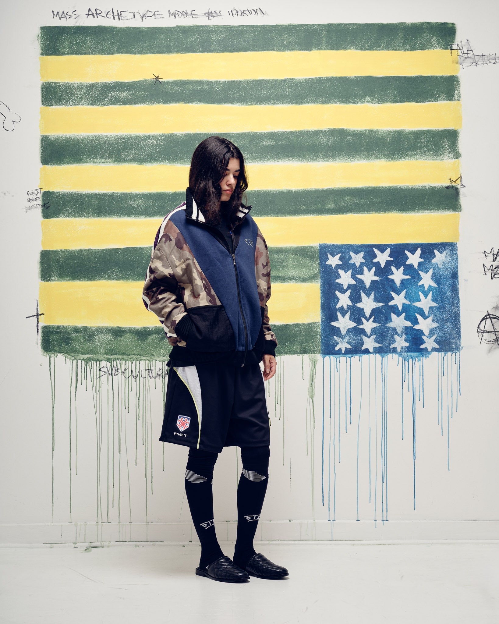 Patchwork Camo Track Jacket