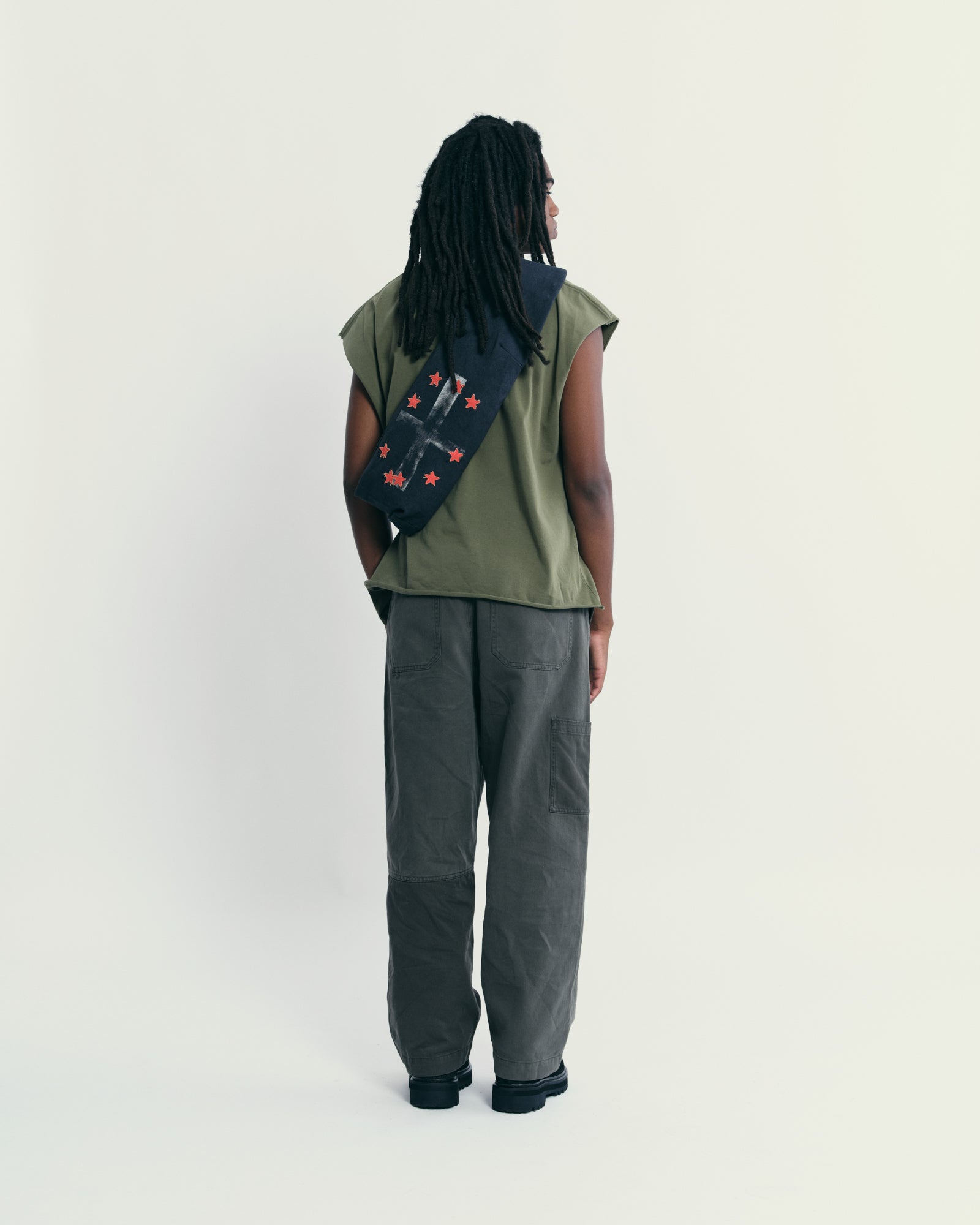 PIET Peace Sleeveless Tee - Olive