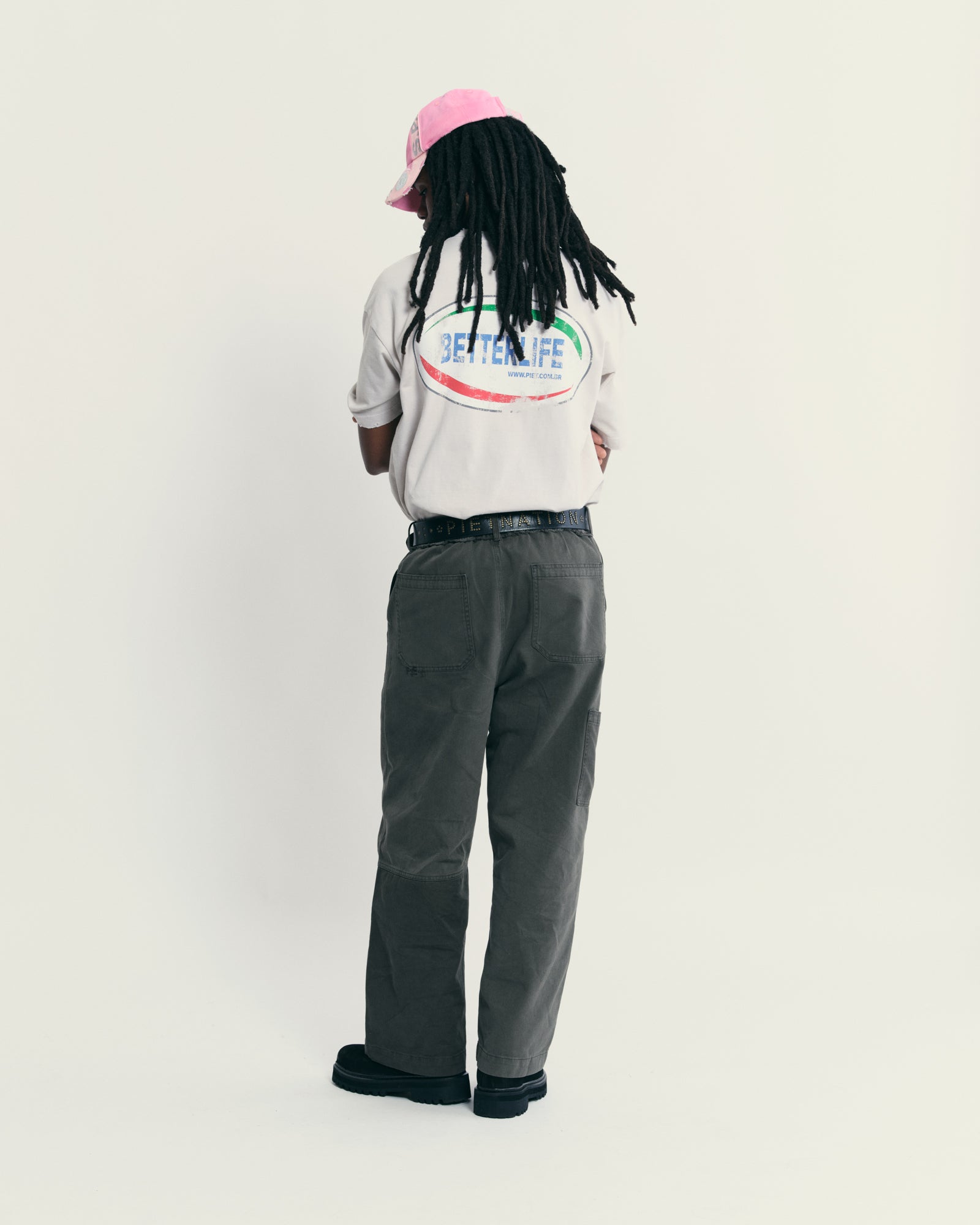 PIET Straight Leg Patchwork Trousers - Vintage Black
