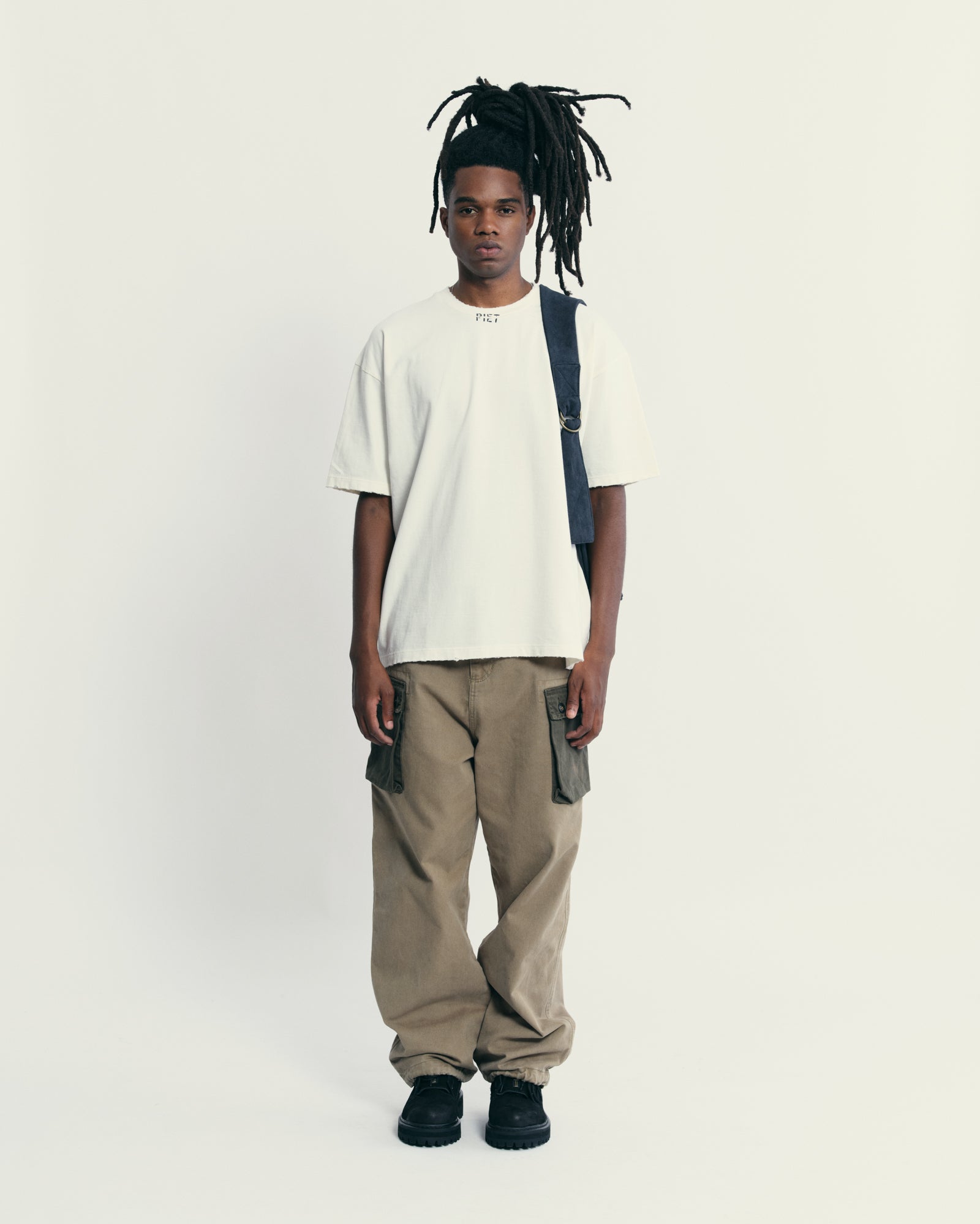 PIET Draw Logo T-shirt - Bone White