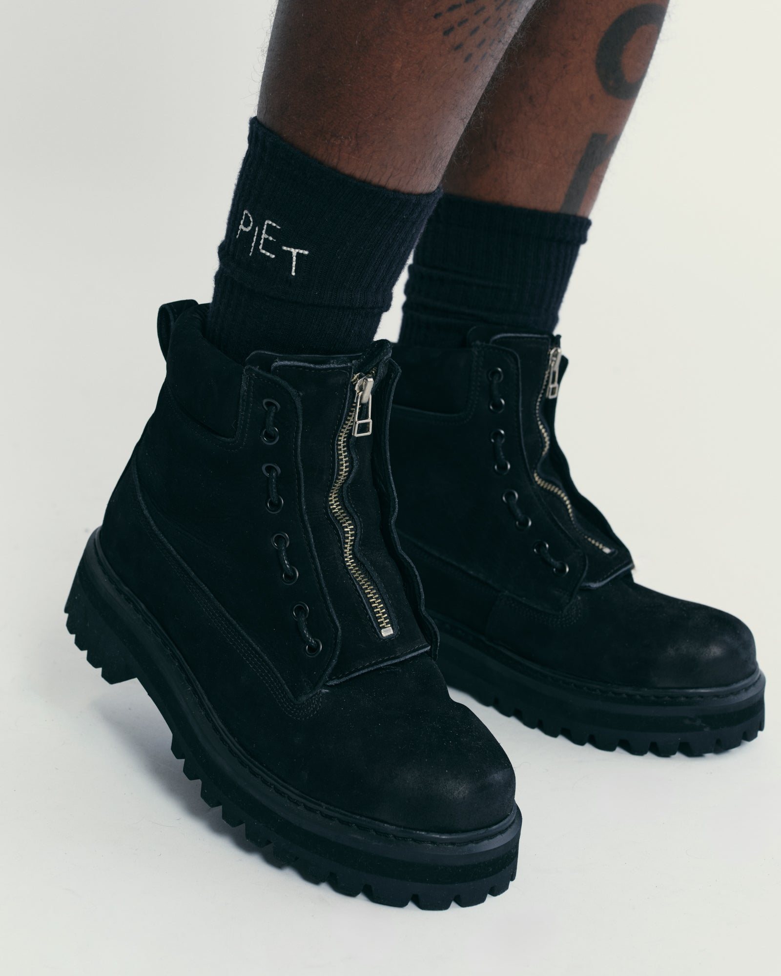 PIET Zippered Boots - Black
