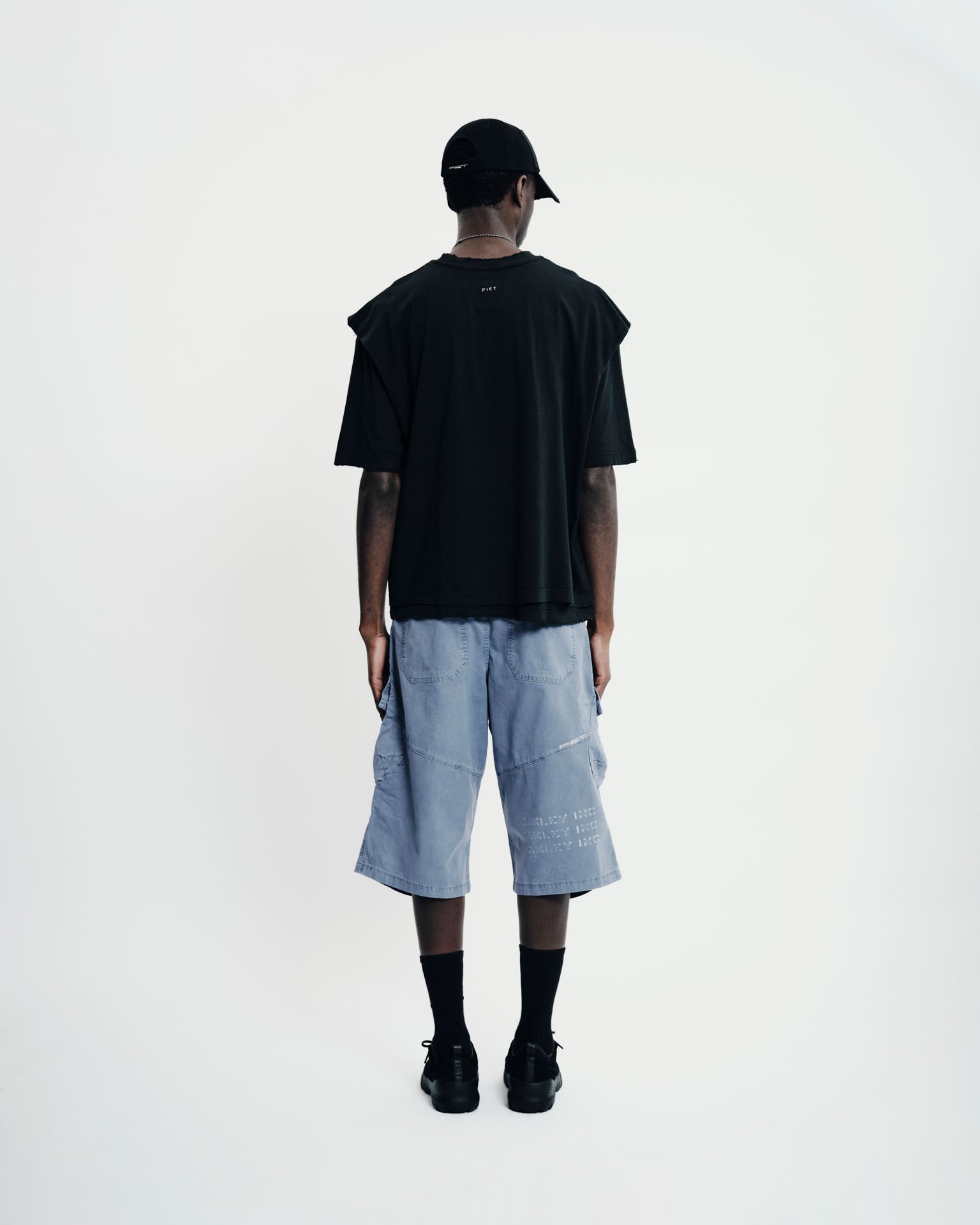 Piet + Oakley Layered T-shirt- Vintage Black