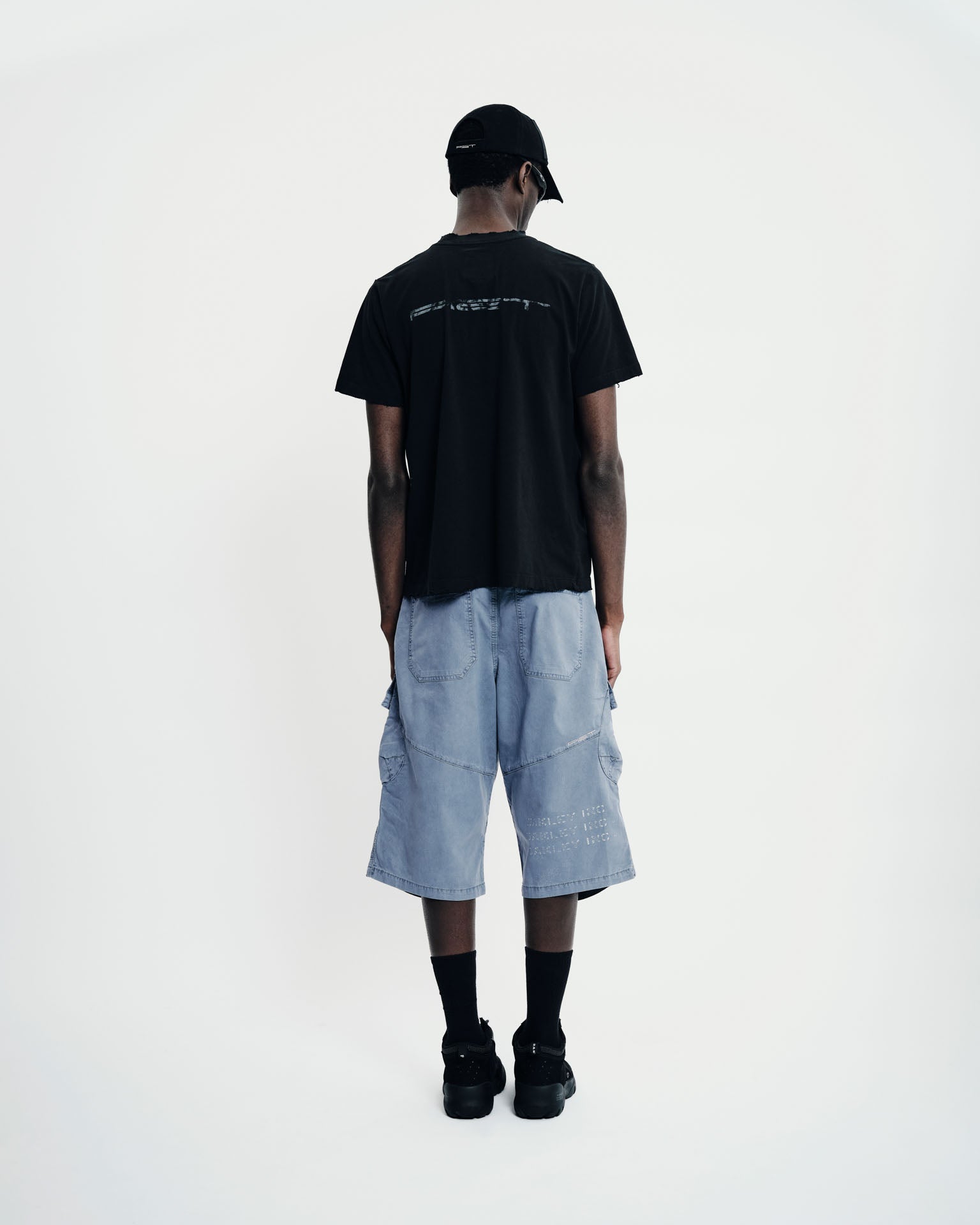 Piet + Oakley Caution Ripped T-shirt - Vintage Black