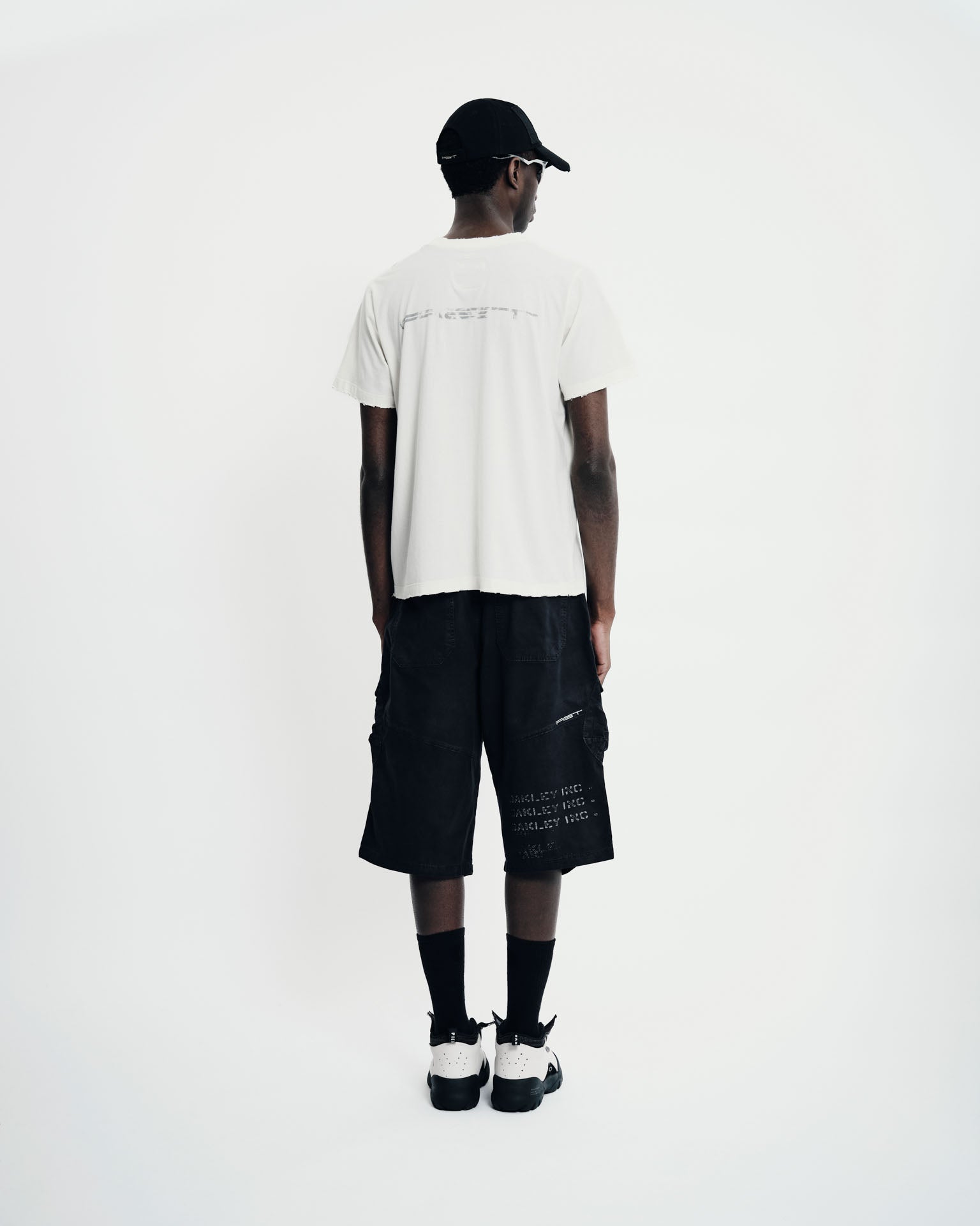 Piet + Oakley Caution Ripped T-shirt - Bone White