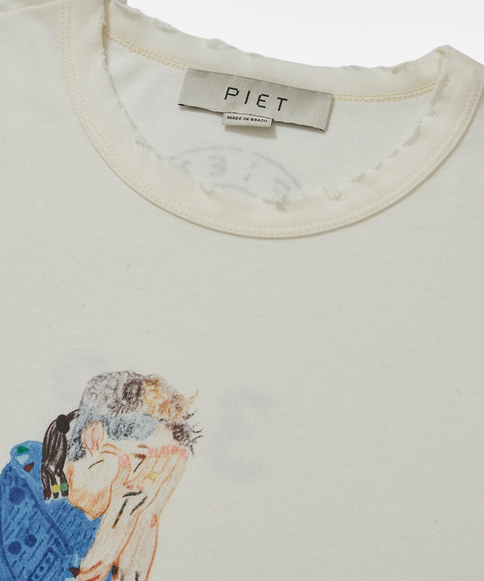 Illustrated T-shirt Bone White