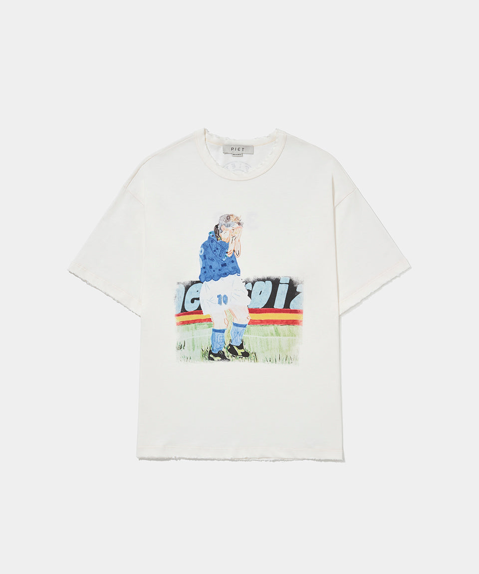 Illustrated T-shirt Bone White