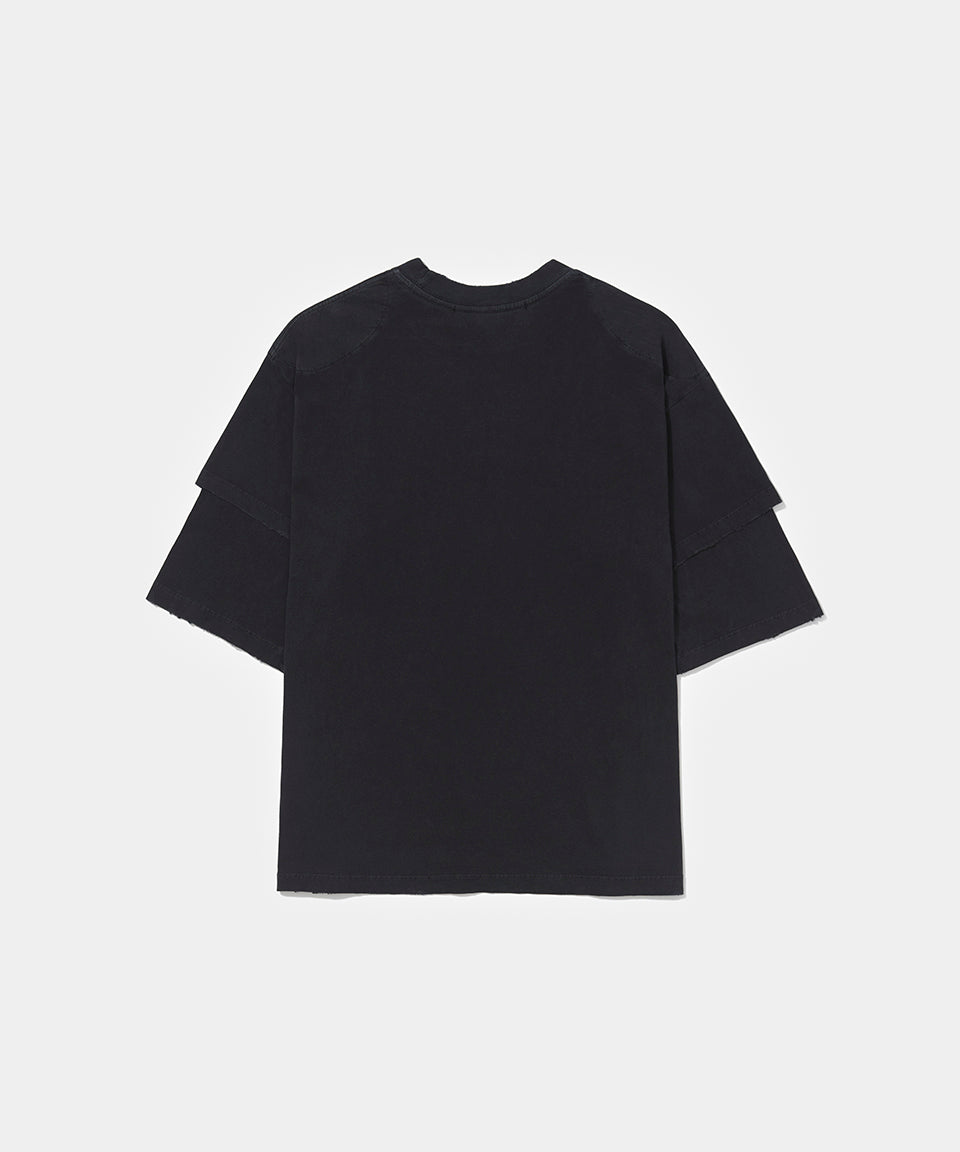 Double Sleeve T-shirt Vintage Black
