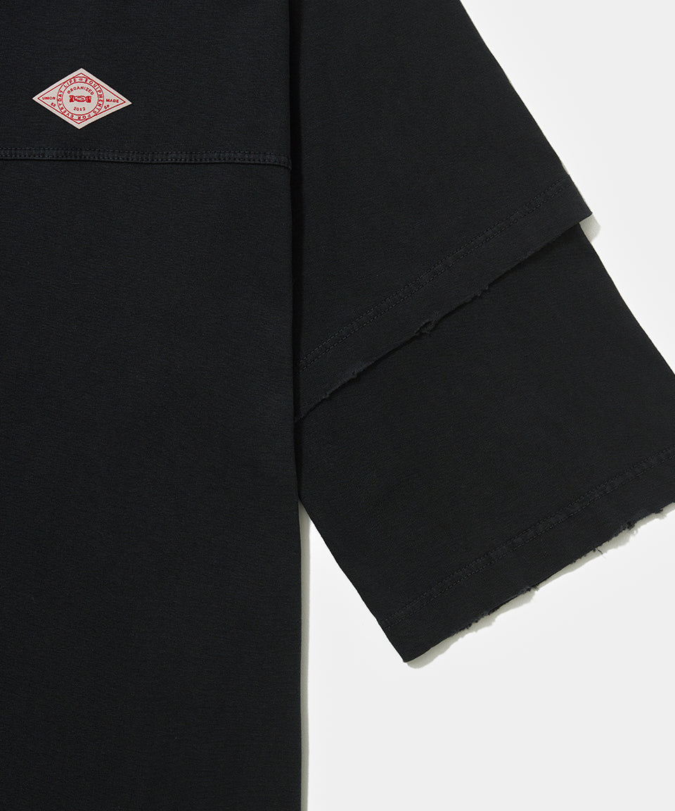 Double Sleeve T-shirt Vintage Black