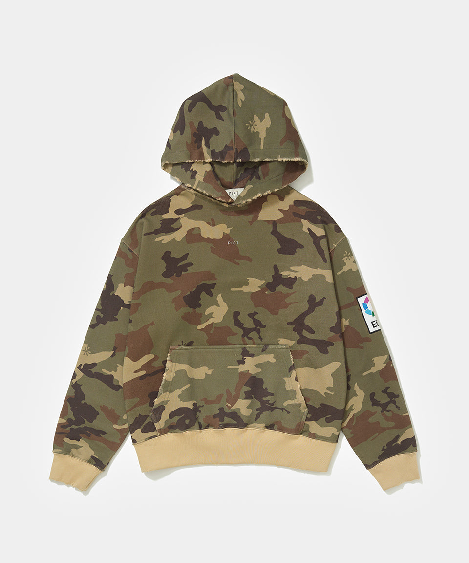 Camo Distressed Hoodie