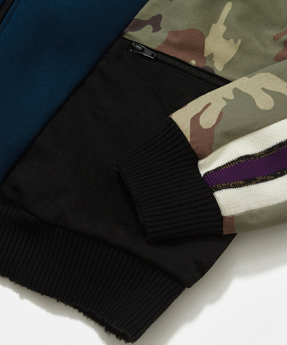 Patchwork Camo Track Jacket