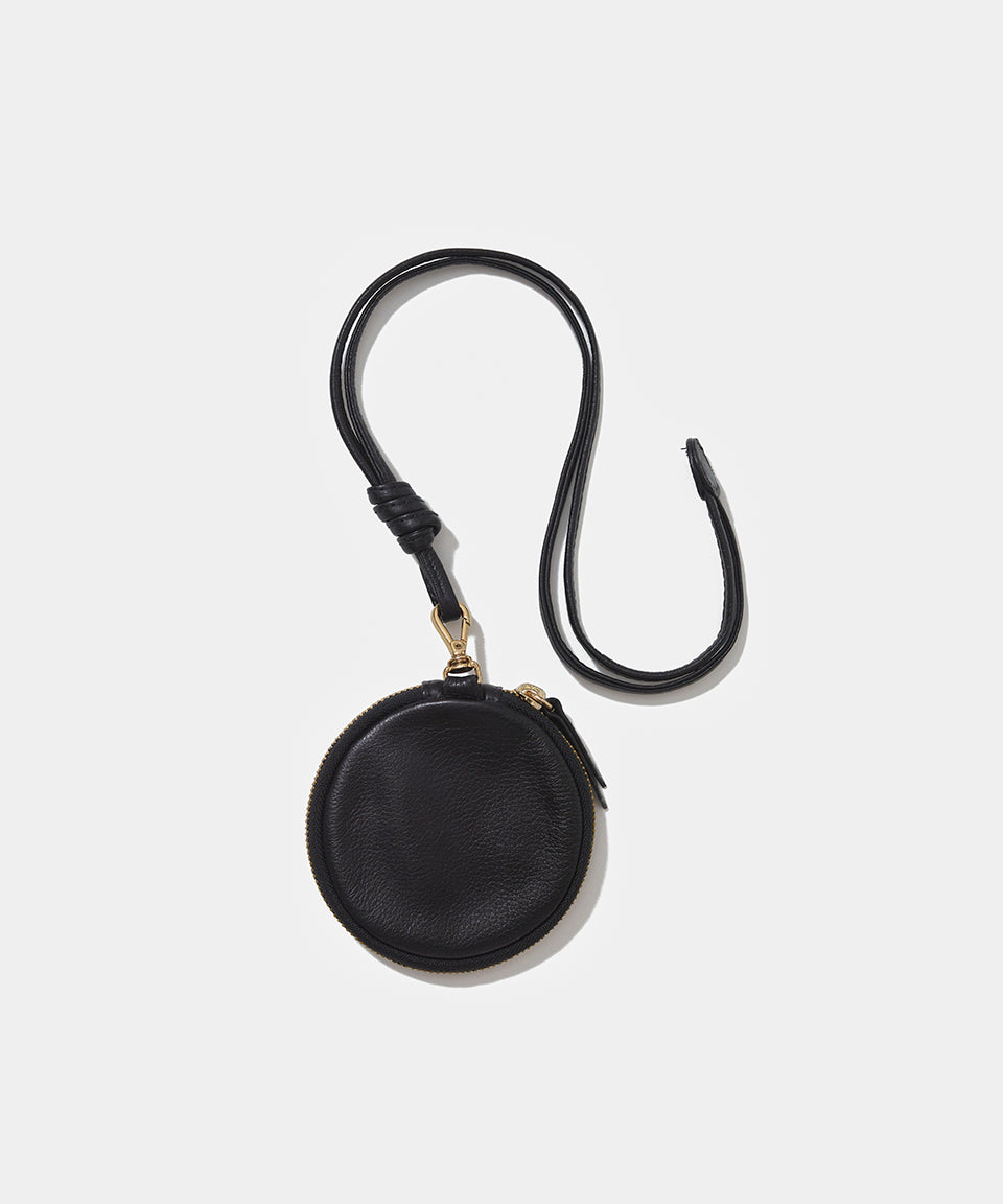 Leather Coin Pouch Black
