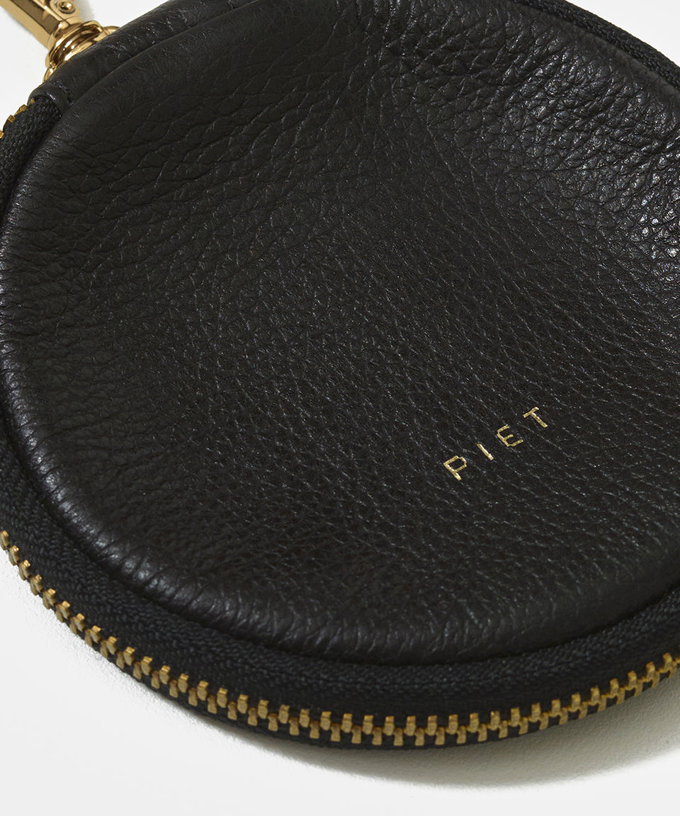 Leather Coin Pouch Black