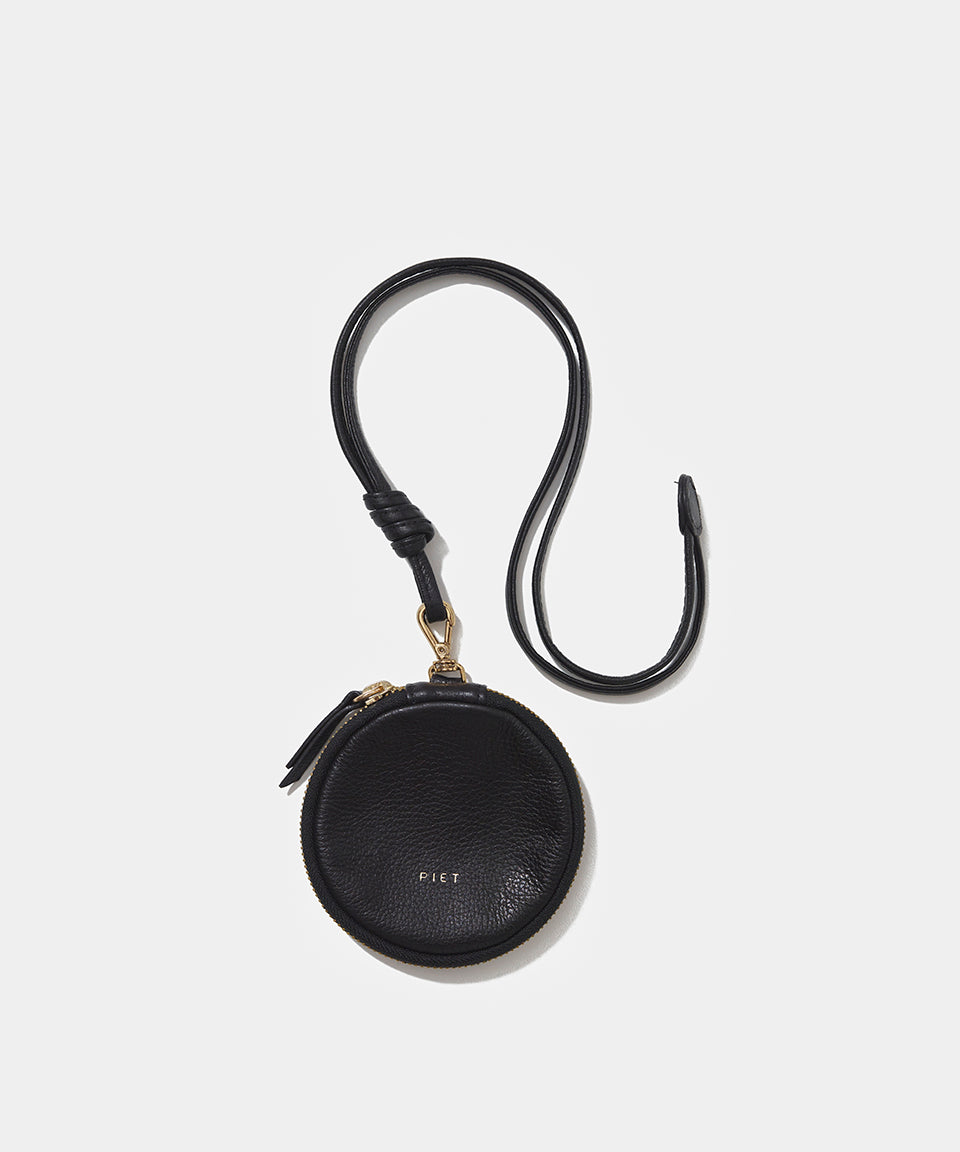 Leather Coin Pouch Black