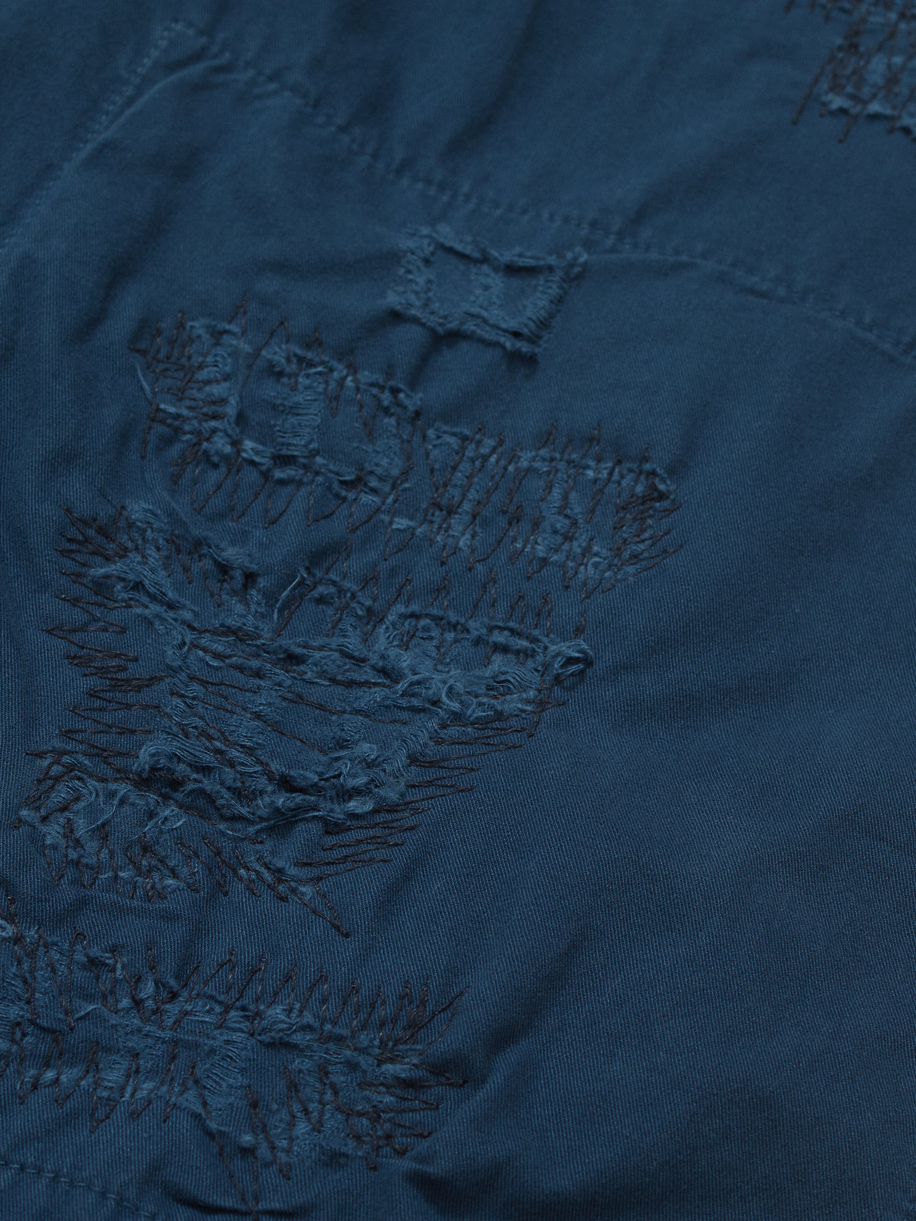 Chino Distressed Shorts - Vintage Navy
