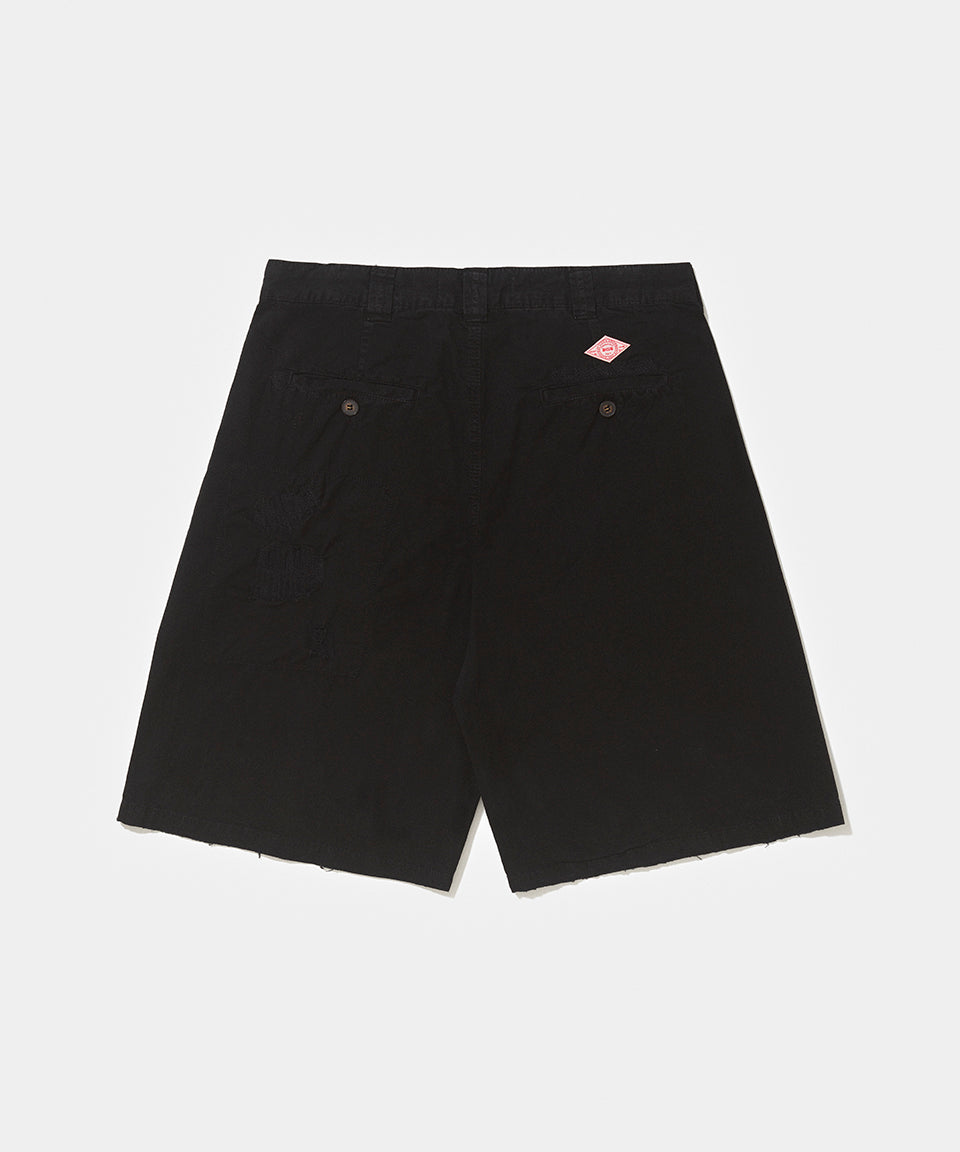 Chino Distressed Shorts - Black