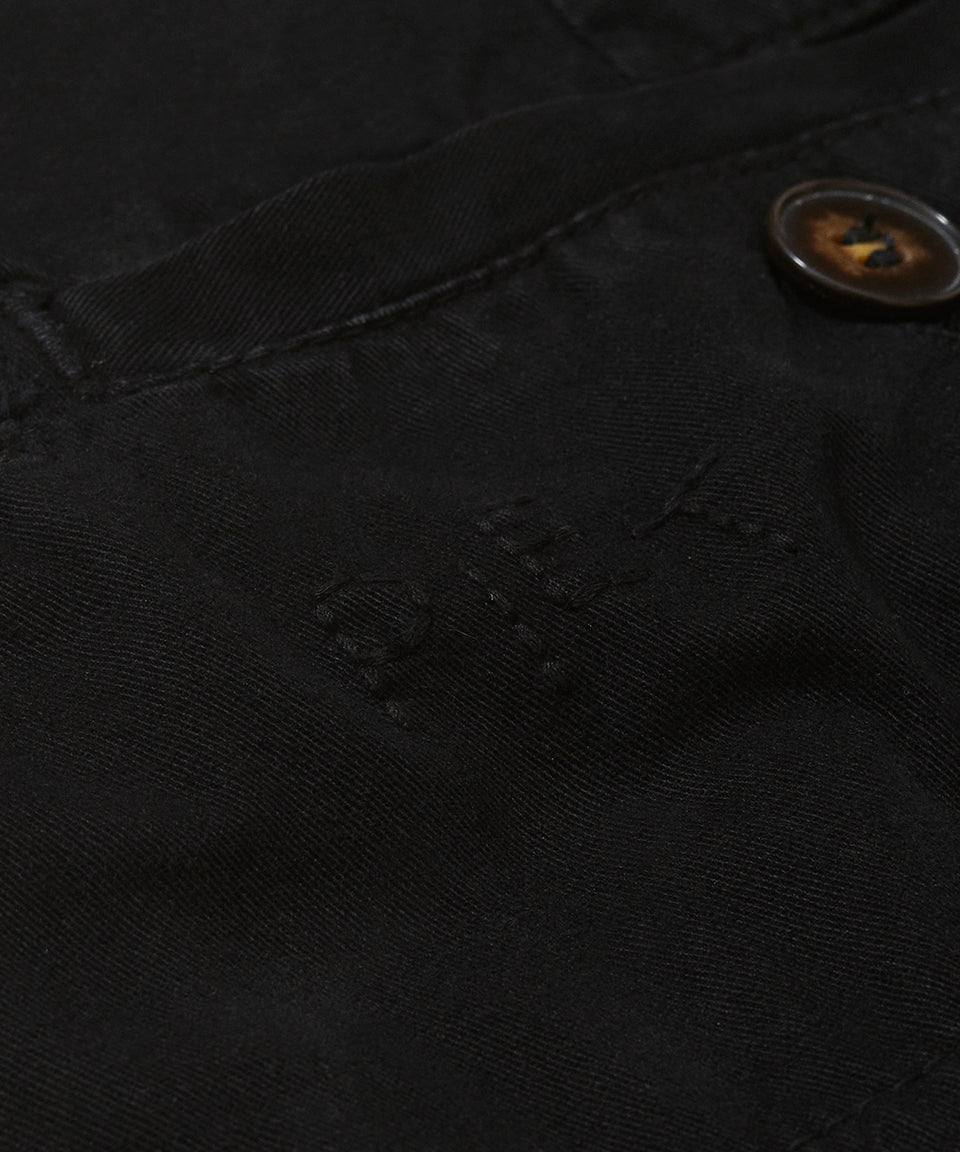 Chino Distressed Shorts - Black