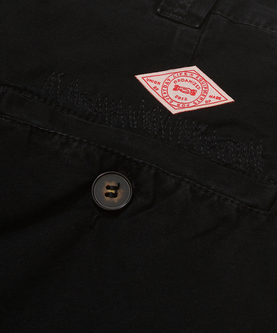 Chino Distressed Shorts - Black