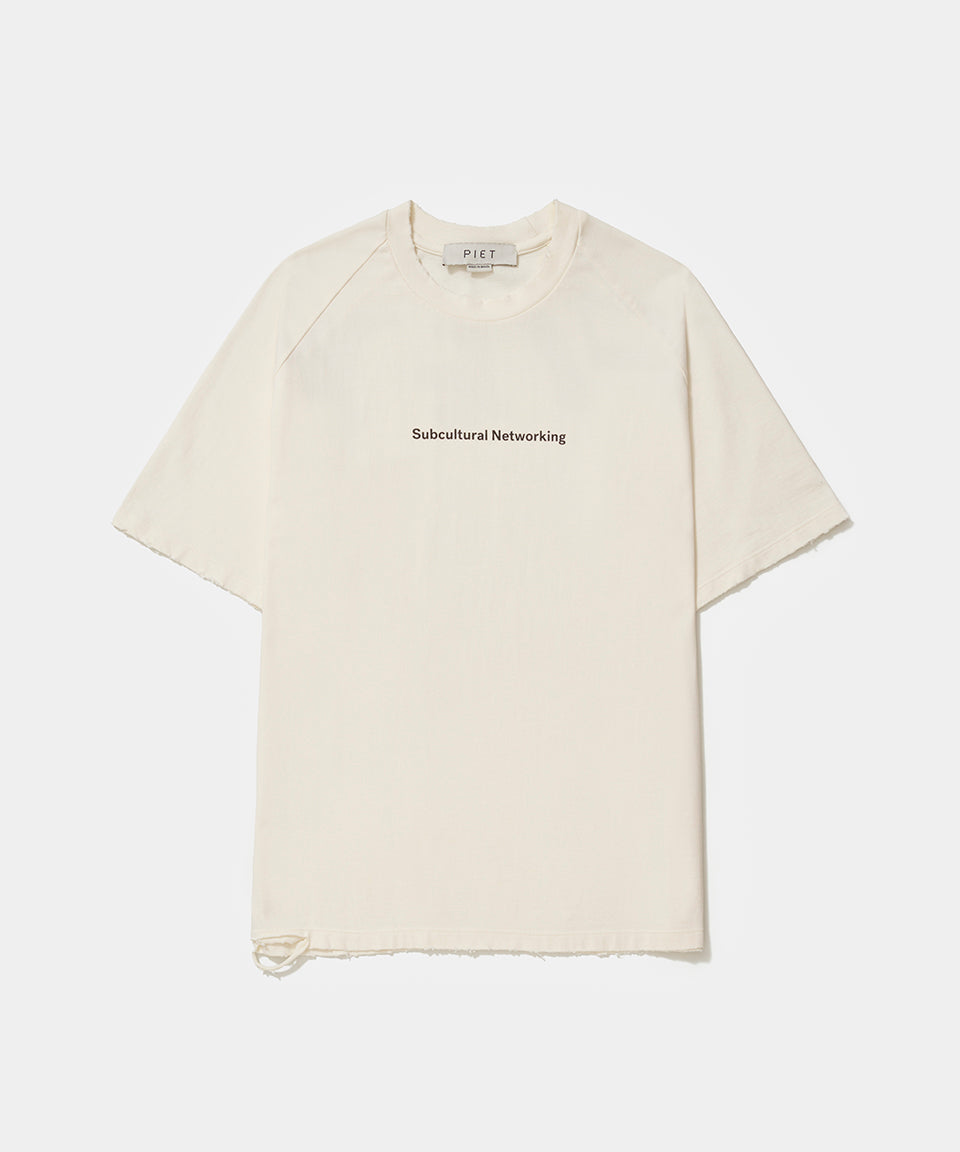PIET Sub-Cultural Networking T-shirt - Bone White