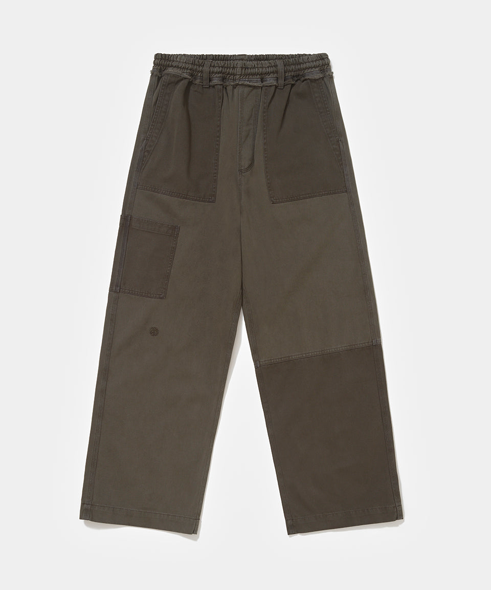 PIET Straight Leg Patchwork Trousers - Vintage Black