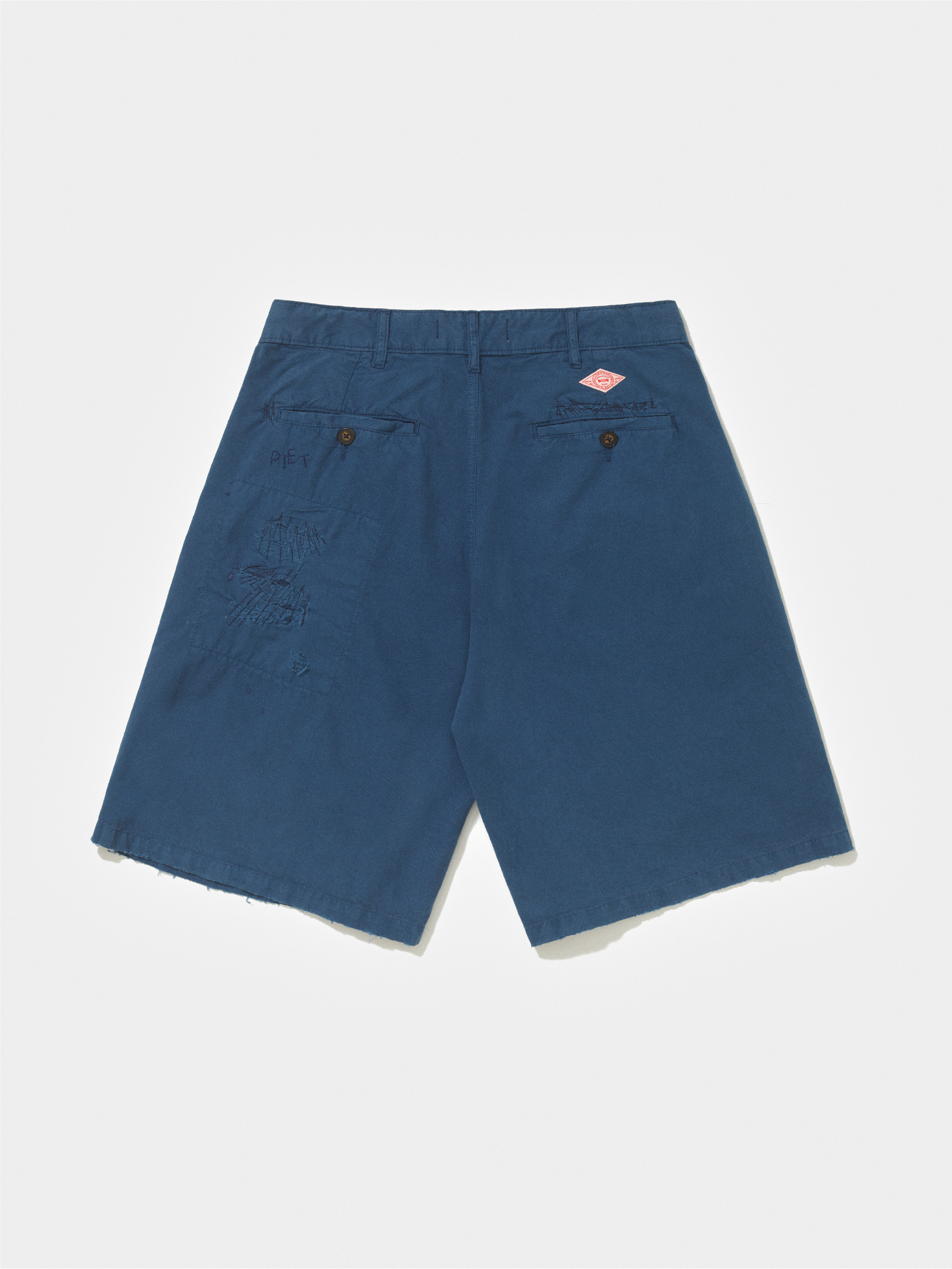 Chino Distressed Shorts - Vintage Navy
