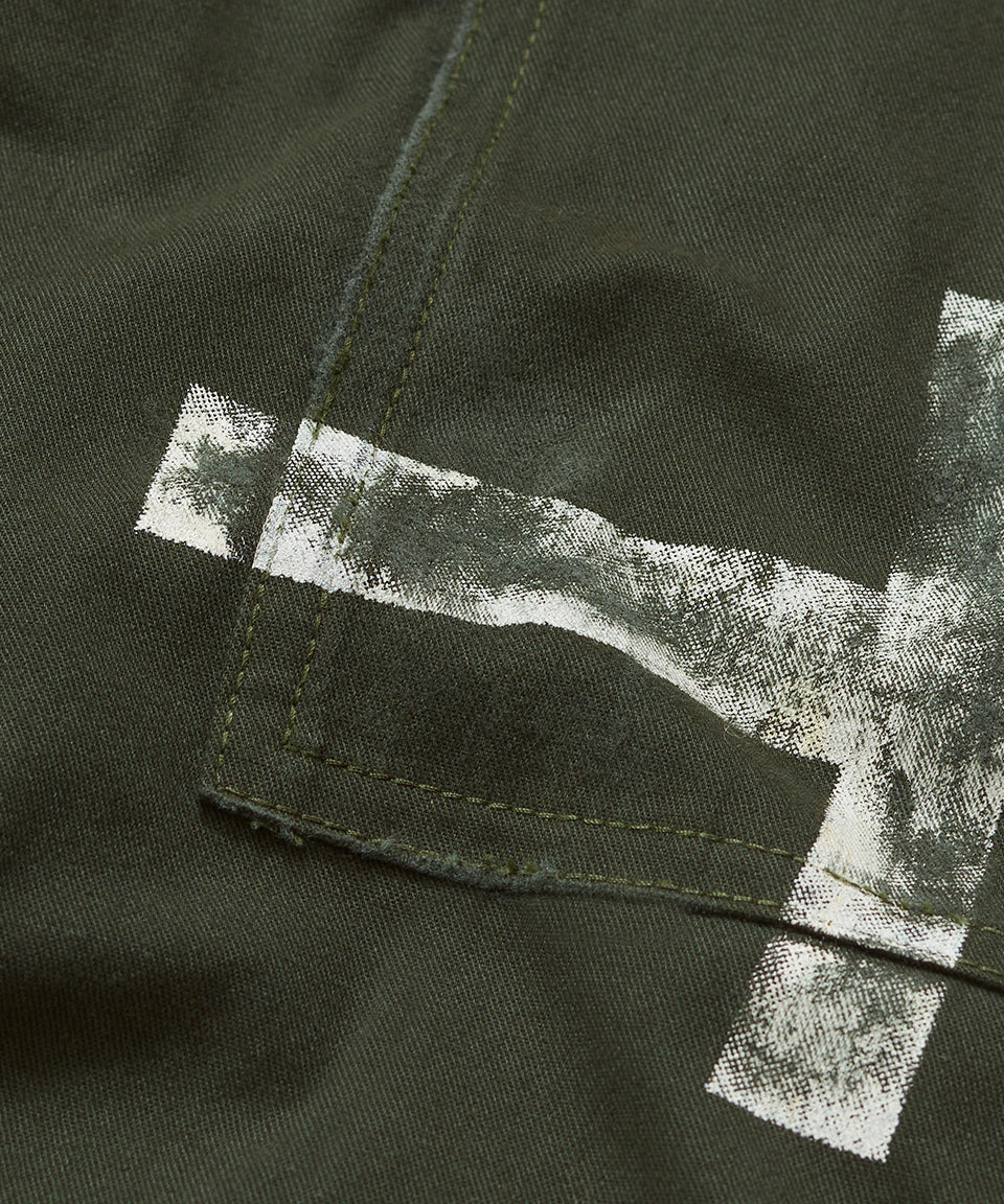 Chino Cross Wide Leg Shorts - Green