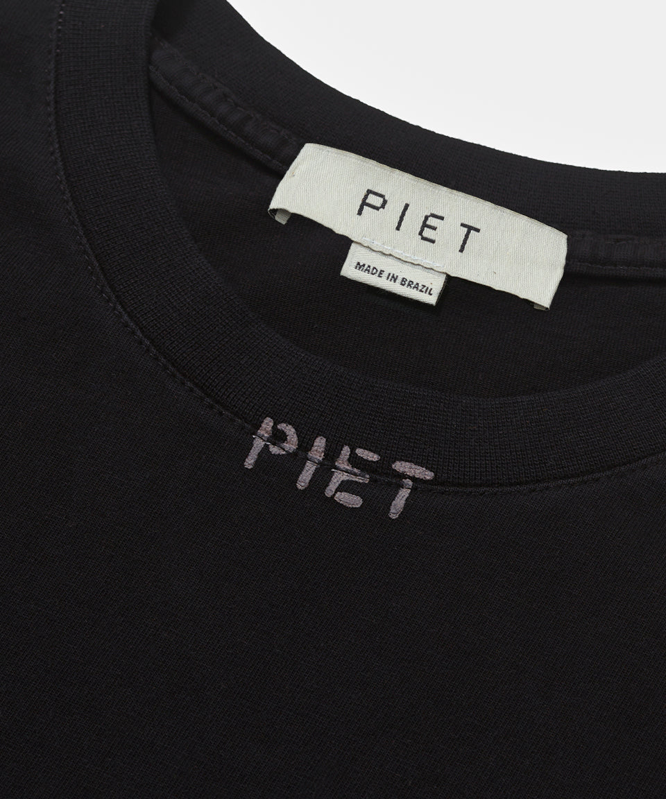 PIET Draw Logo T-shirt - Vintage Black