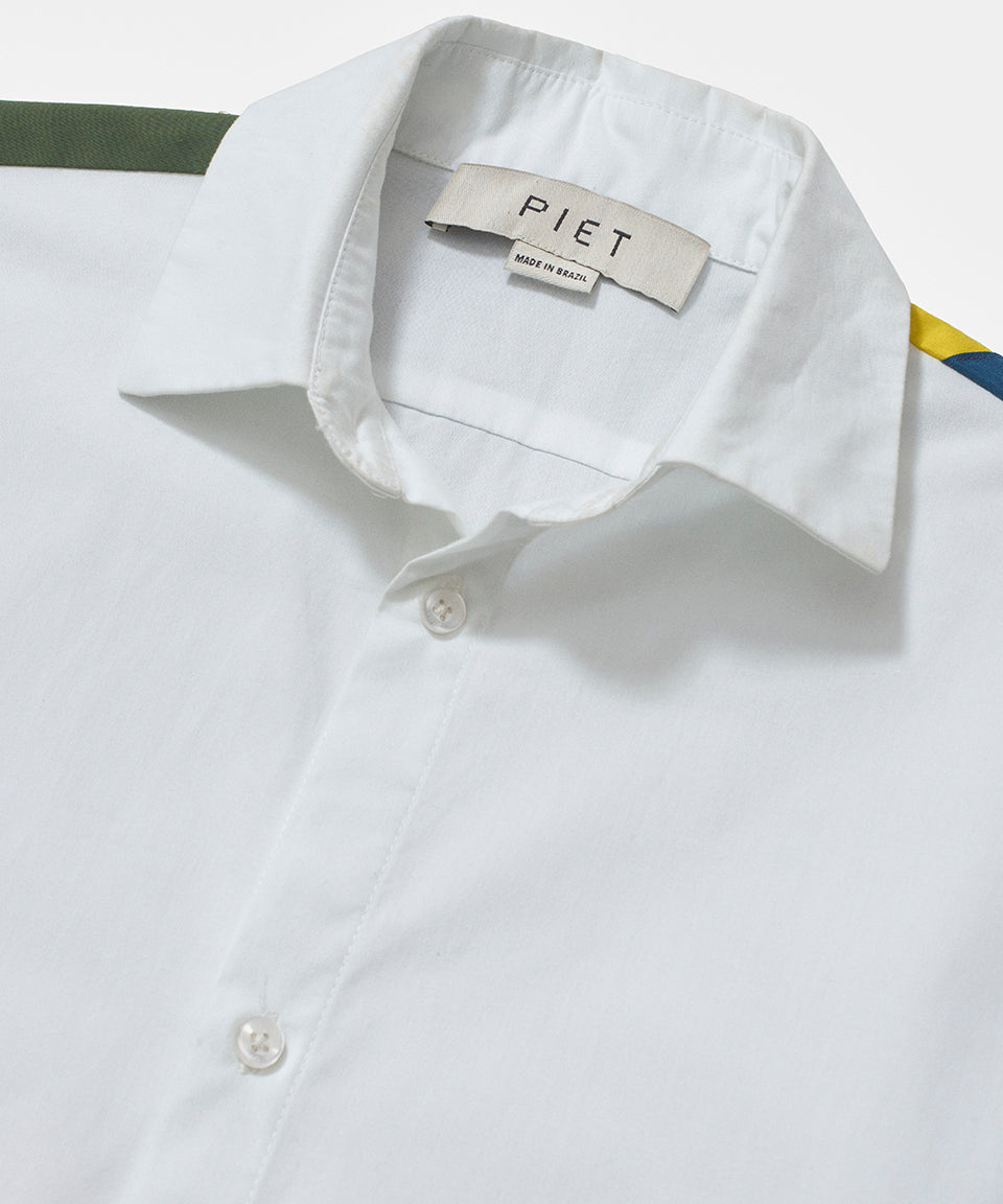 Patched Flag Long Sleeve Shirt