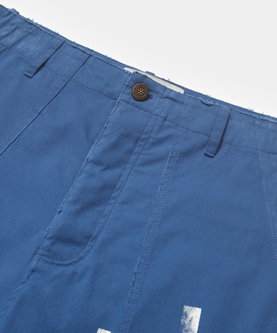 Chino Cross Wide Leg Shorts - Vintage Navy