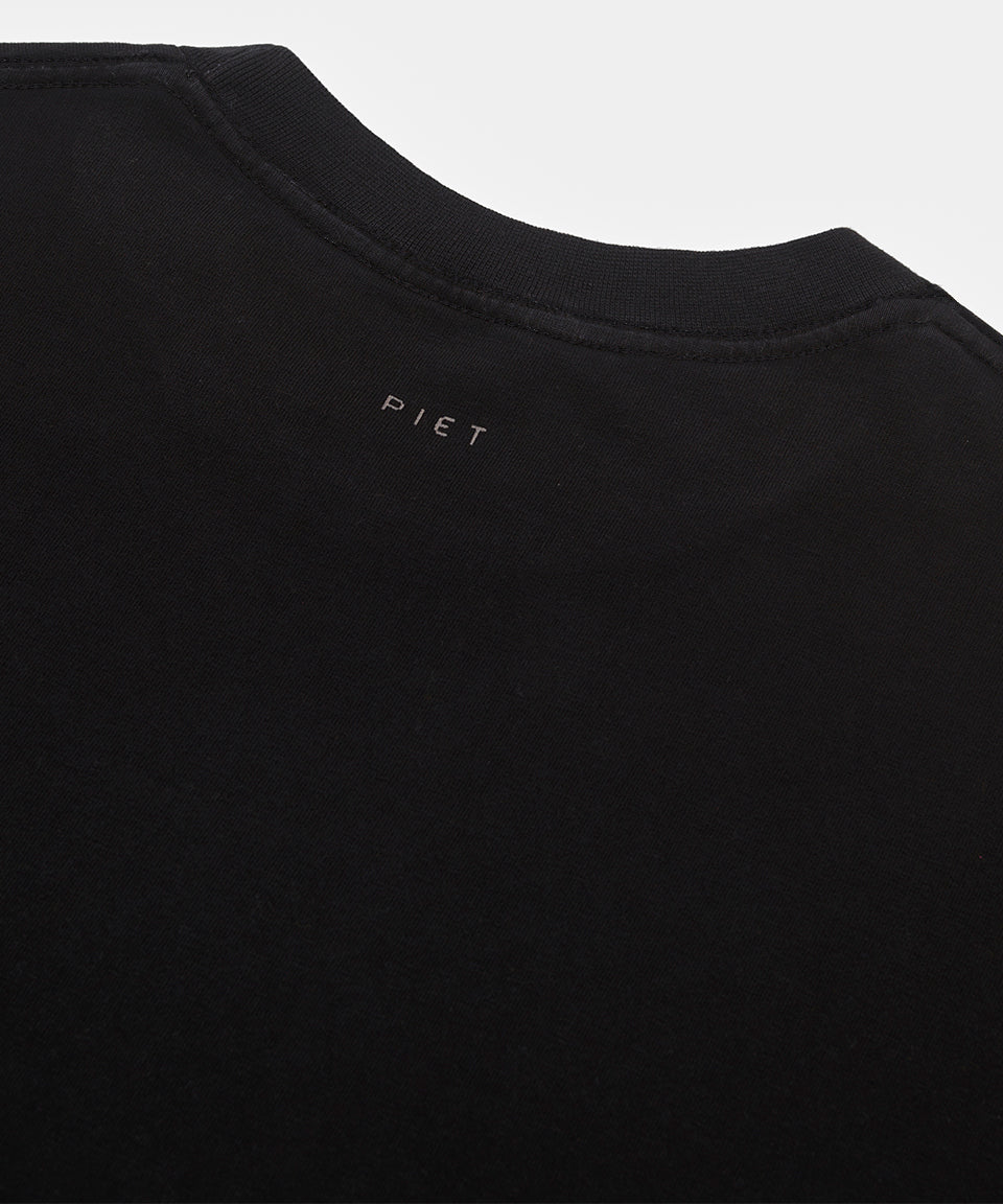 PIET Draw Logo T-shirt - Vintage Black