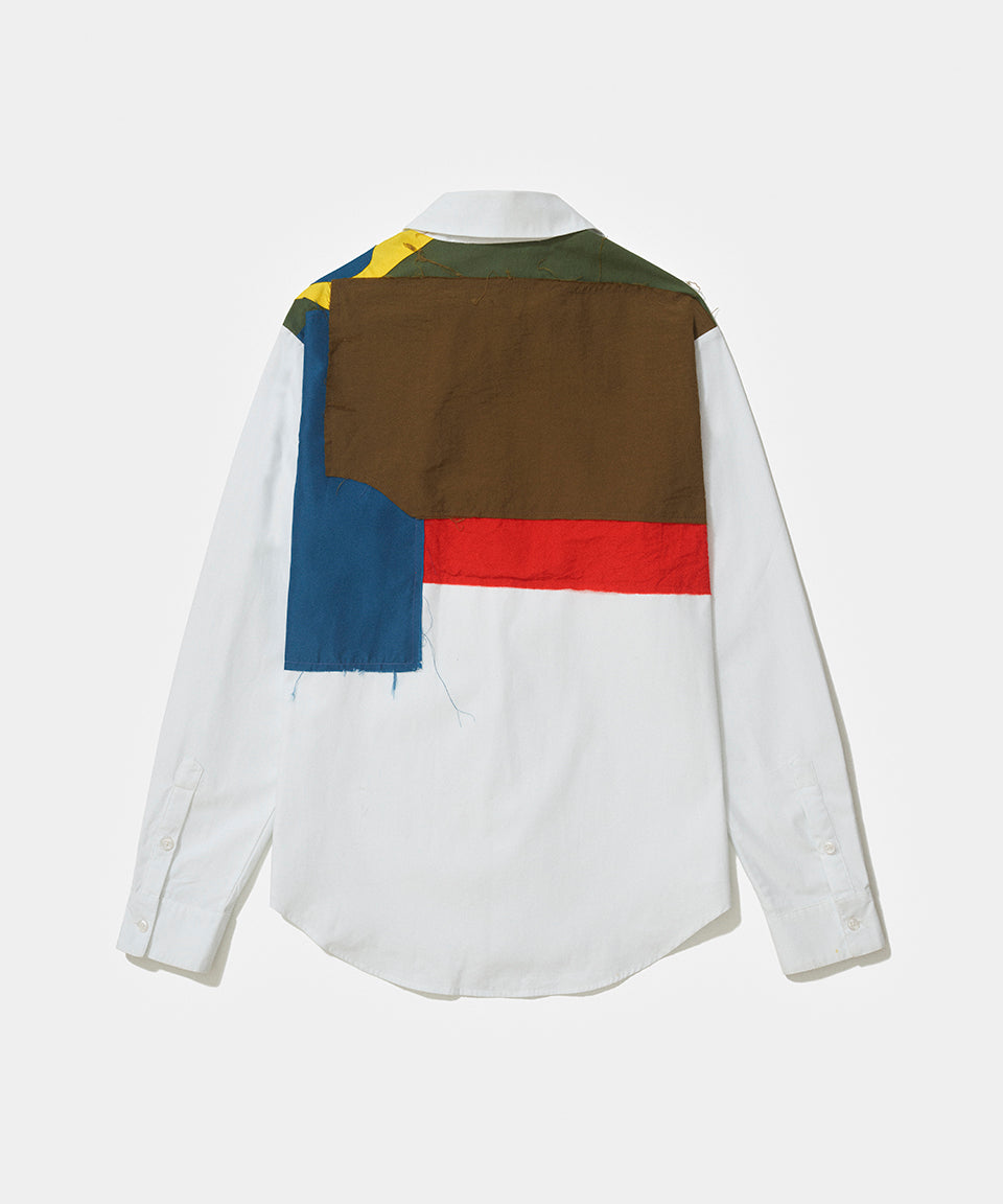 Patched Flag Long Sleeve Shirt